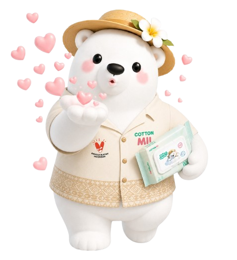 COTTONMII Mascot blowing hearts