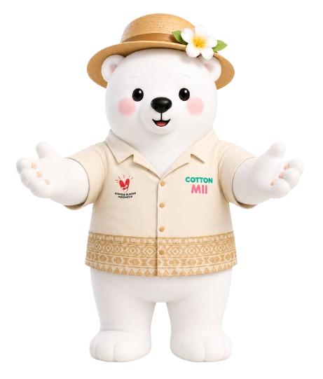 <span className='text-[#45B69C]'>COTTON</span><span className='text-[#E8748A]'>MII</span> Mascot welcoming